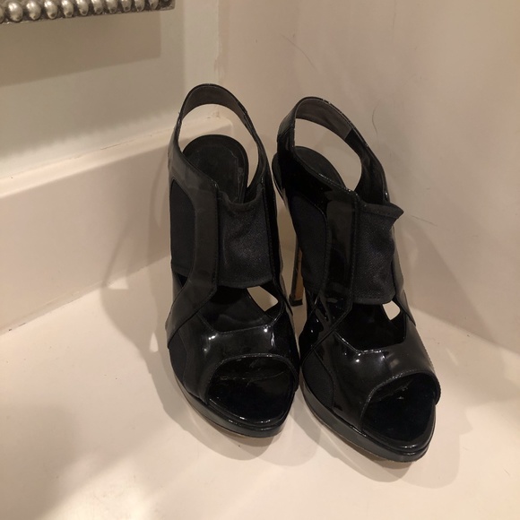 Dior Patent Leather Slingback Pumps with Mesh - Picture 3 of 5